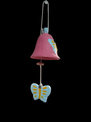 Campanella rosa con farfalle