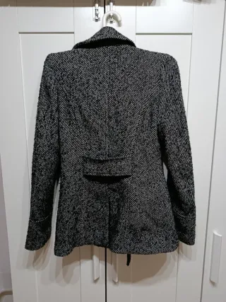 Abrigo corto jaspeado gris