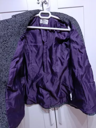 Abrigo corto jaspeado gris