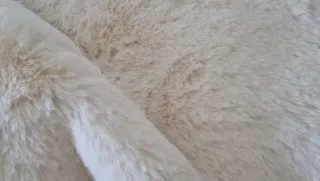Alfombra blanca 90 cm redonda extra suave