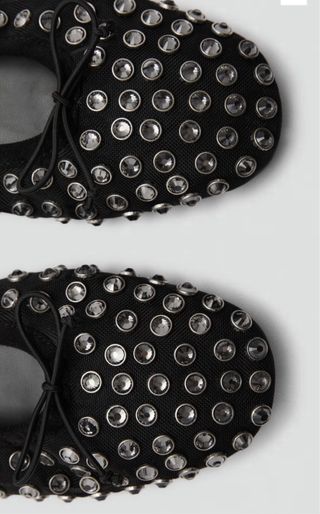 Bailarinas Mango negras con tachuelas Nuevas