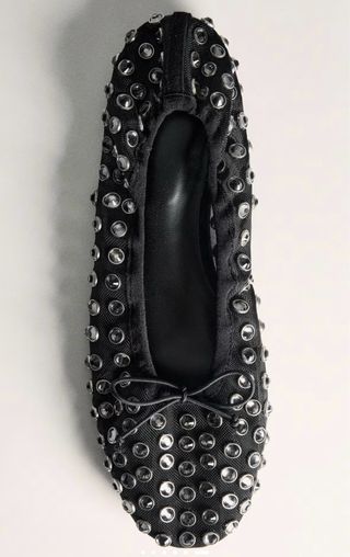 Bailarinas Mango negras con tachuelas Nuevas