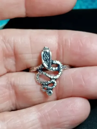 Anillo Serpiente Plata de Ley