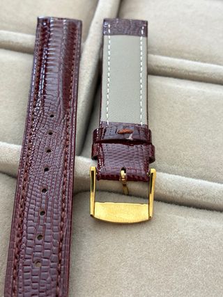 Correa de reloj de piel marrón para reloj Longines