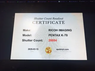 Cámara Pentax K70 DSLR Negra