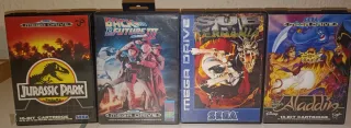 Pack 4 Juegos Mega Drive: Jurassic Park, Aladdin,