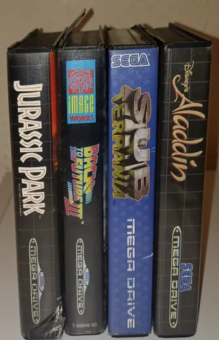 Pack 4 Juegos Mega Drive: Jurassic Park, Aladdin,