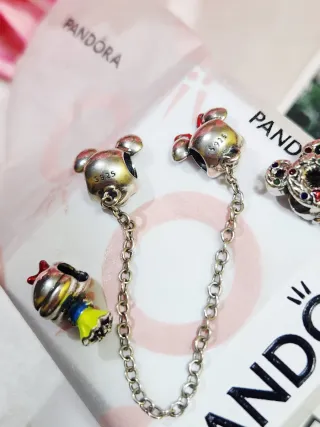 Charm corona y cadena de Seguridad Minnie Disney