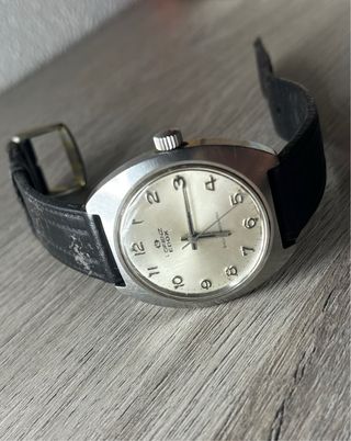 Orologio Vintage Lorenz Edox Argento Nero