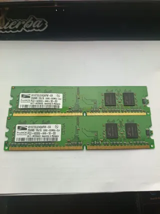 2x Módulos RAM ProMOS 256MB DDR2
