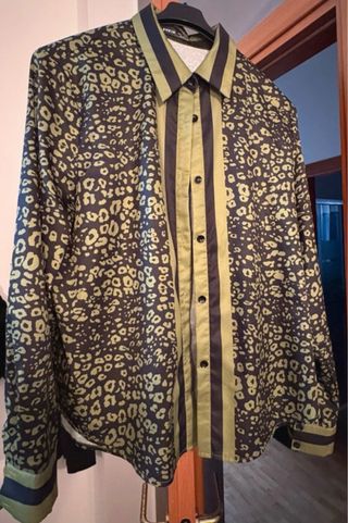 Camicia Shein fantasia leopardata e righe