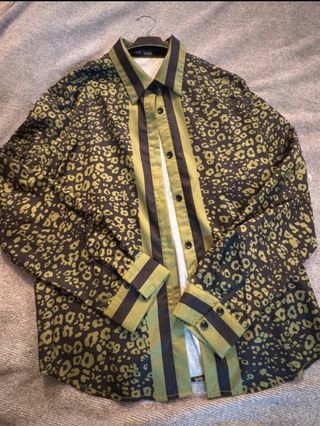 Camicia Shein fantasia leopardata e righe
