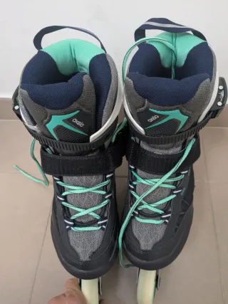 Patines en línea Oxelo Fit500 T 40 + Protecciones