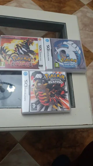 Lote 3 cajas de juegos Nintendo DS/3DS Pokémon