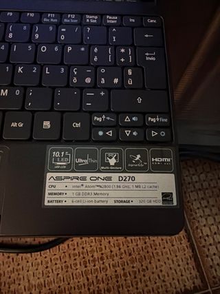 Acer Aspire One D270 Notebook Nero