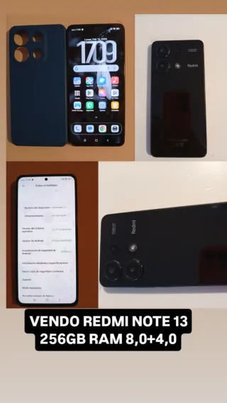 Xiaomi Redmi Note 13 Negro 256GB RAM 8,0+4,0