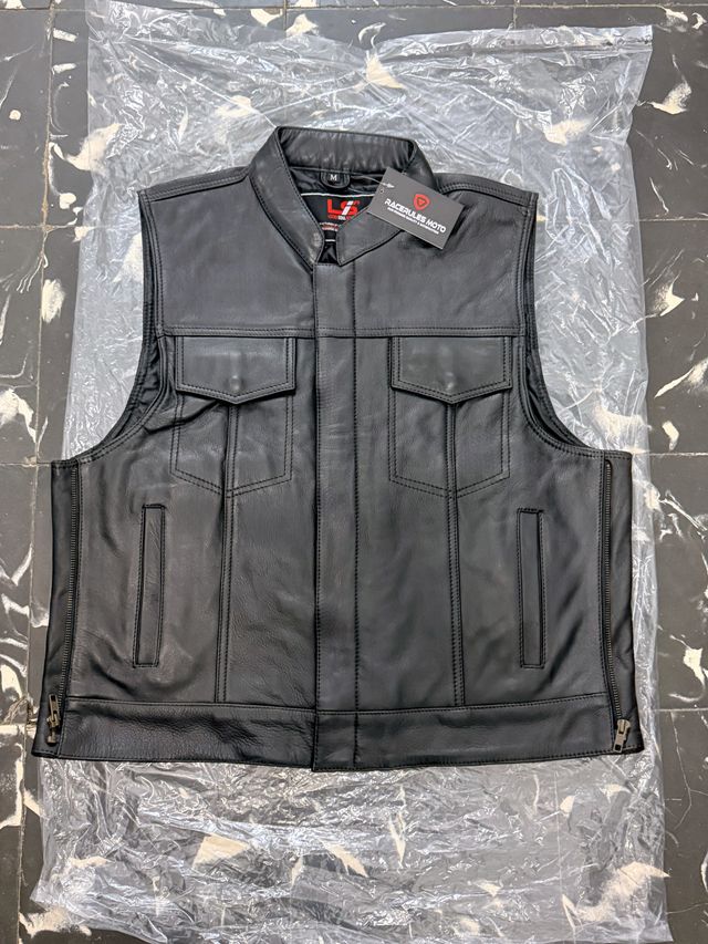 Chaleco Cuero Moto Talla M