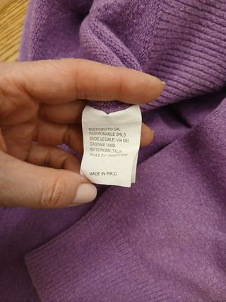Jersey lila con bolsillos talla única