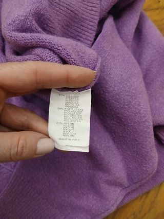 Jersey lila con bolsillos talla única