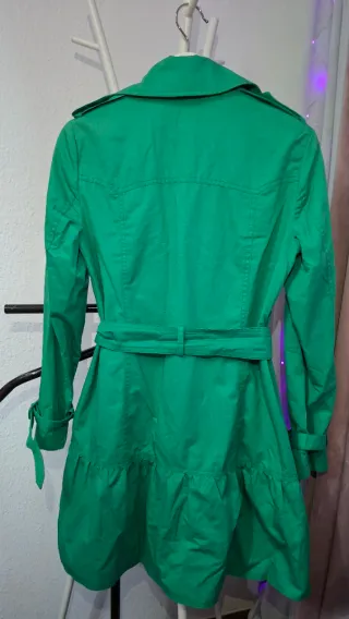 Trench marca Blanco, color Verde, Talla M (38)