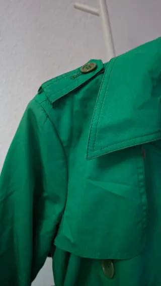 Trench marca Blanco, color Verde, Talla M (38)
