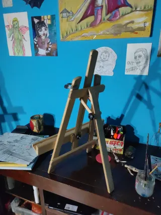 Caballete de madera para pintar