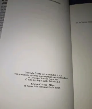 Libro Guerre Stellari Il Ritorno Dello Jedi 1983