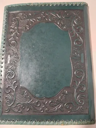 Funda Libro Cuero Antigua Grabada