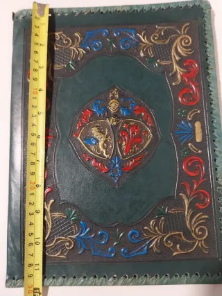 Funda Libro Cuero Antigua Grabada