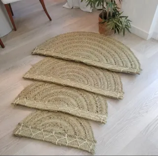 Tappeto Mezzaluna in Fibra Naturale Stile Boho