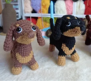 Amigurumi Perrito Salchicha Tejido