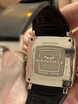 Reloj Sandoz plateado y negro
