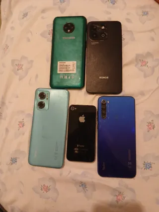 Lote móviles Apple, Doogee, Honor, Xiaomi
