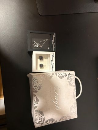 Conjunto: Cadena, Pendientes, Anillo y reloj