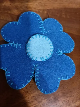 Mollette Fiori in Feltro Blu e azzurro