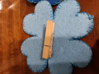 Mollette Fiori in Feltro Blu e azzurro