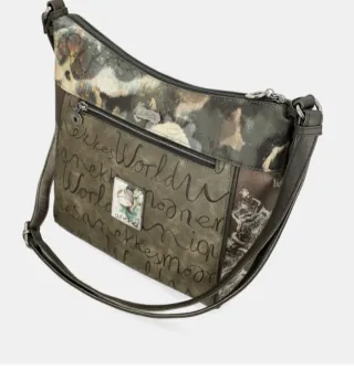 Bolso bandolera Anekke marrón y dorado