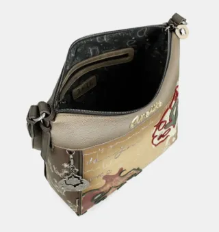 Bolso bandolera Anekke marrón y dorado