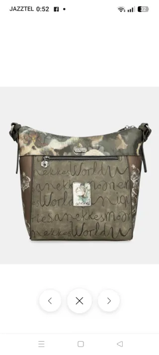 Bolso bandolera Anekke marrón y dorado