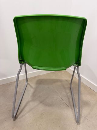 4 Sillas ikea Snille Verdes retro vintage diseño