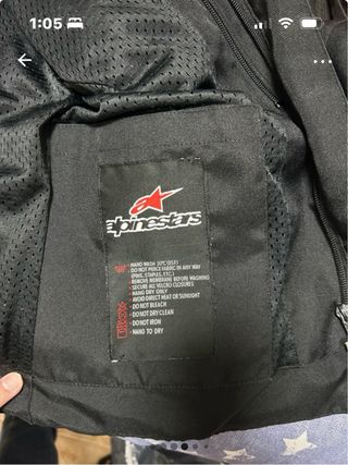Chaqueta de moto negra alpinestar