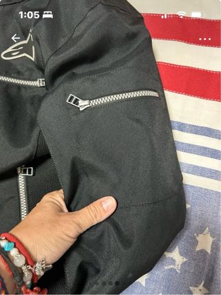 Chaqueta de moto negra alpinestar