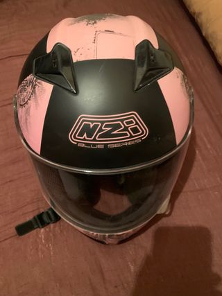 Casco Nzi Negro y Rosa