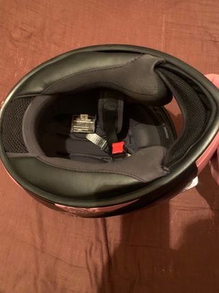 Casco Nzi Negro y Rosa