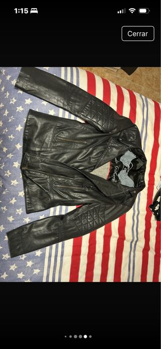 Chaqueta Biker Negra Mujer