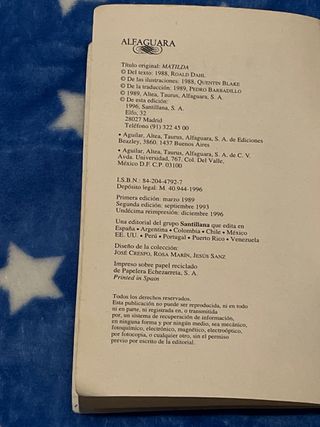 Libro Matilda