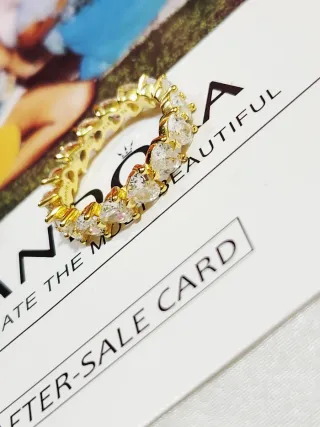 Anillo Pandora Corazones Brillantes Timeless. T56