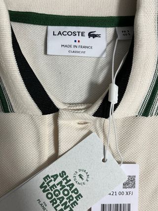 Polo Lacoste Beige Talla s
