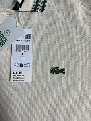 Polo Lacoste Beige Talla s