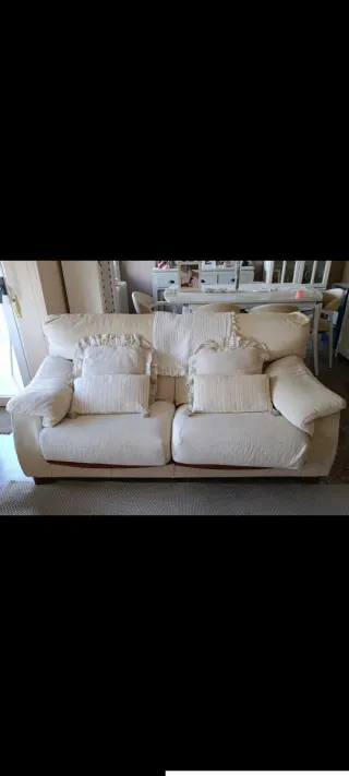 Sofá 3+2 plazas tela beige